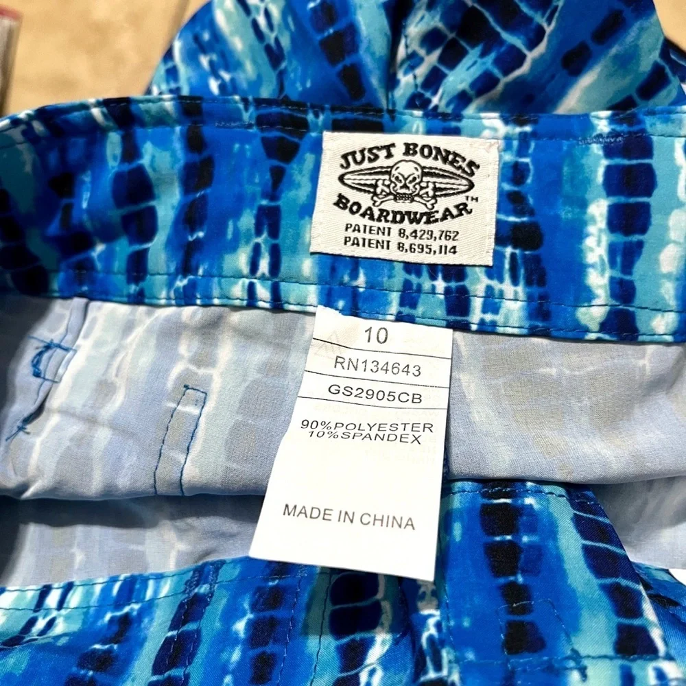 Just Bones Blue Swim Shorts
